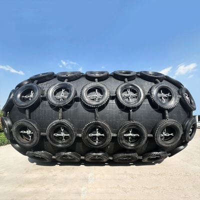Pneumatic Marine Dock Fender Puncture Resistant Black Yokohama Floating Fenders