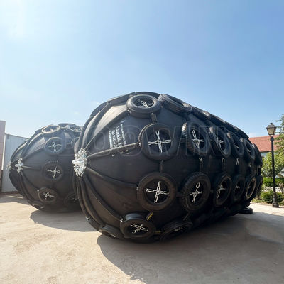 Hydro Pneumatic Rubber Fenders 1m - 9m With Chain / Tire Net