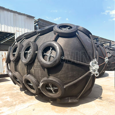 Diameter 0.5m - 4.5m Yokohama Type Fender , Pneumatic Inflatable Rubber Fender